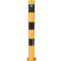 Schake Absperrpfosten Typ 489PBG, ortsfest, Ø 89mm, gelb/schwarz
