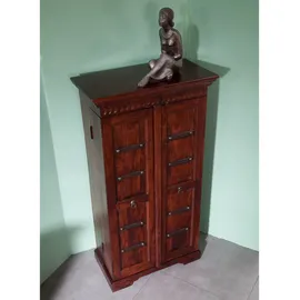 Massivmoebel24 Schrank Akazie 70 x 36 x 133 cm Braun