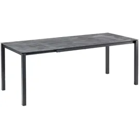 BEST Freizeitmöbel Palazzo Gartentisch 120-200 x 80 x 75 cm Anthrazit