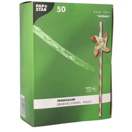 Papstar Trinkhalme Papier Ø 6 mm 500 St. Pink/Rosa