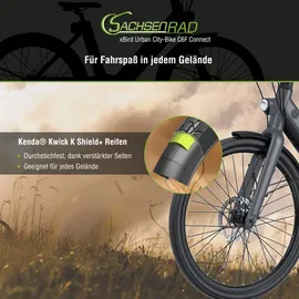 SachsenRAD xBird Urban City Bike C6F Connect Damen 26 Zoll grey