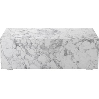 Leonique Couchtisch »Ronthon«, (1 St.), Tischplatte in Marmor Optik, pflegeleichte Oberfläche, Höhe 40 cm, grau