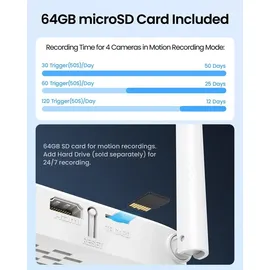 ZOSI 3MP WLAN Überwachungskamera Set Außen Weiß