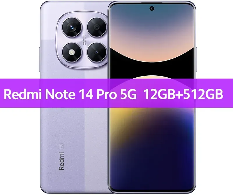 Globale Version Xiaomi Redmi Note 14 Pro 5G Smartphone MediaTek Dimensity 7300-Ultra 200 MP AI-Kamera NFC 6,67 Globale Version Xiaomi Redmi Note 14 Pro 5G Smartphone MediaTek Dimensity 7300-Ultra 200 MP AI-Kamera NFC 6,67