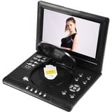 Elprico DVD-Player, tragbarer 9-Zoll-DVD-Player mit 270 ° schwenkbarem LCD-Breitbild-DVD-Video-Player FM-Radiospiel SD USB AV CD VCD(EU-Stecker 110-240V)