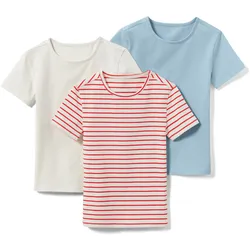 Tchibo - 3 Kinder-T-Shirts - Gr. 134/140 - hellblau