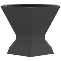 vidaXL Feuerstelle Sechseckig Schwarz 50x50x40 cm Stahl vidaXL