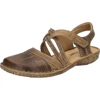 Josef Seibel Damen Riemchensandalen Rosalie 54,Weite G (Normal),Freizeitschuhe,offene Schuhe,Strandschuhe,bequem,Brandy-Kombi,41 EU - 41 EU