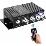 Mini-bluetooth-stereo-verstärker – 100-w-zweikanal-audioempfänger Mit Usb- Und Aux-anschlüssen Für Heimlautsprecher, Inklusive Fernbedienung – Netzteil Nicht Im Lieferumfang Enthalten