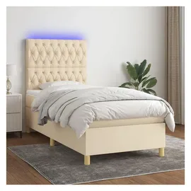 vidaXL Boxspringbett 100 x 200 cm Creme