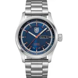 Luminox Herren Automatik Armbanduhr aus Edelstahl mit Edelstahl Band SwissMade - LAND - XL.1904 - Silber/Blau