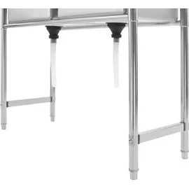 vidaXL Küchenspüle Doppelbecken Edelstahl