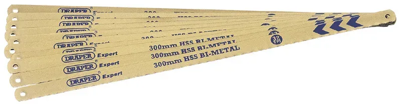 Draper Bimetall-Ersatzklingen 10pce x300mm für Bügelsäge