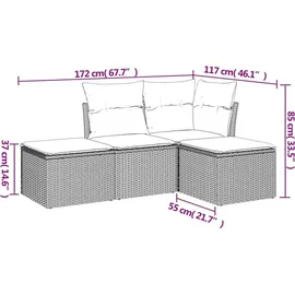 vidaXL Modell 37 Loungeset beige