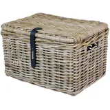 Basil Dax L Rattan Fahrradkorb grau