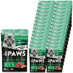 4Paws Green Field Premium Pastete Neuseelandlamm, Karotte& Thymian 24x85G