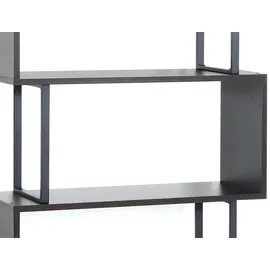 Mendler HWC-A27 Bücherregal 183 x 80 x 3D-Struktur cm Dunkelbraun
