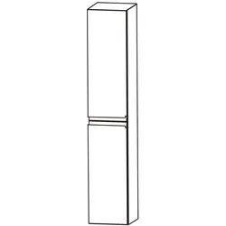 Puris b • straight Hochschrank 30 x 30 x 160 cm, mit 2 Türen, Anschlag links, HNA0330LF783K185554801, Badmöbel,