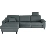 Candy 3C Candy Ecksofa »Mainau L-Form«, Relaxfunktion im 1,5-Sitzer, motorische Schlaffunktion in Longchair, grau