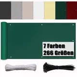 balkonbespannung balkonverkleidung 50 bis 200 cm hoch balkonumrandung wetterfest balkon stoff sicht und windschutz nach maß balcony privacy screen Grau Anthrazit für Balkon terrasse Garten meterware