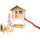 Axi Marc Spielhaus Braun - Weiß mit Roter Rutsche 212 x 432 x 293 cm