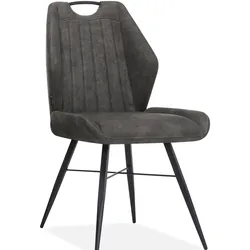 Maxfurn Torro Dining Stuhl Metall/luxor Stoff - Schwarz