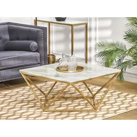 Beliani Couchtisch beige Holzwerkstoff, 80x41x80 cm