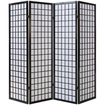 Homestyle4u Paravent Schwarz 176x175 | Gr.: onesize