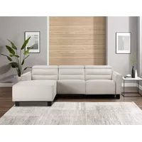 Places of Style Ecksofa »Carpari, L-Form, 263 cm, mit manueller o. elektrischer Relaxfunktion«, und USB/ Kopfteilverstellg beige