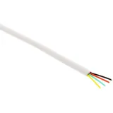 InLine Modularkabel, 4adrig Flachband weiß, 100m Ring