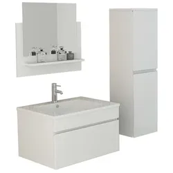 Badmöbel Set Badset GASTEIN weiss von Jet-Line Germany mit Schrank etc.