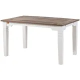 MASSIVMOEBEL24.DE Esstisch Mango verlängerbar 140-220x90x76 weiß lackiert TOULOUSE #114 - Weiß