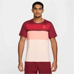 NIKE Court Advantage kurzarm Tennisshirt Herren 677 - team red/washed coral/white XL