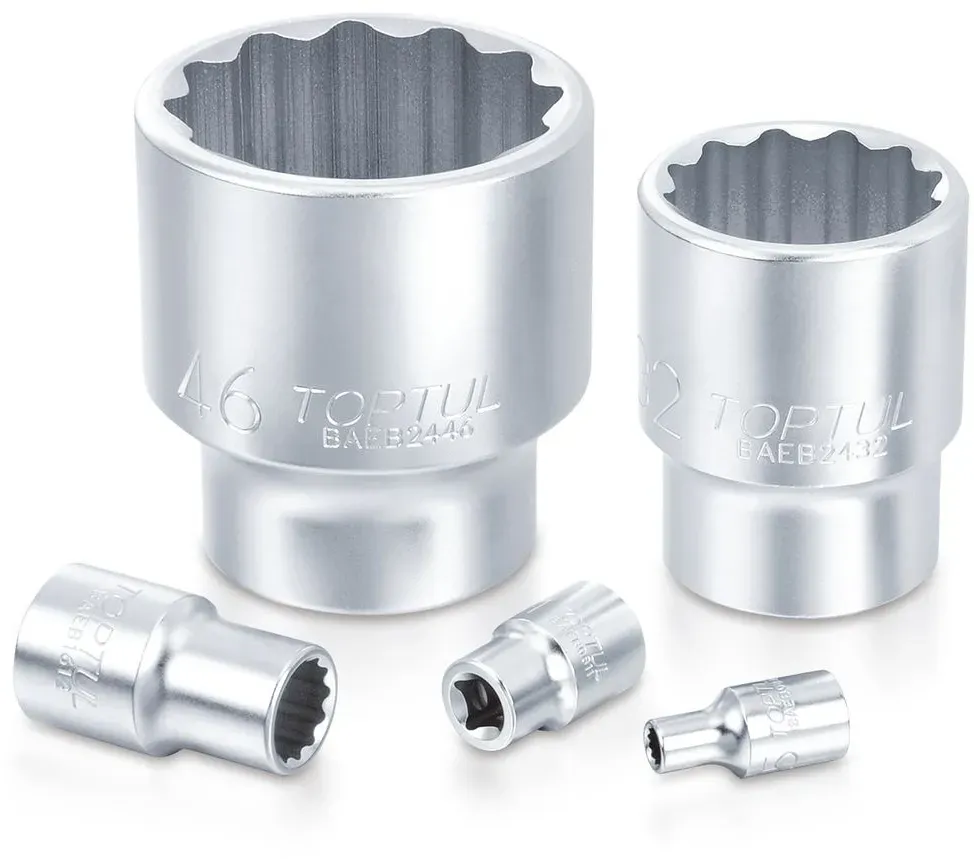 Llave de vaso de 12 caras 3/8" TOPTUL 24 mm 12 caras