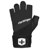 Harbinger Pro Wristwrap 2.0 Handschuhe für Gewichtheber, Unisex, Schwarz, Medium