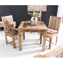 FineBuy Esszimmertisch RUSTI 80 x 80 x 76cm Esstisch Massivholz Küchentisch Holz