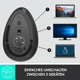 Logitech MX Vertical Wireless Ergonomische Maus (910-005448)