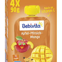 Bebivita Kinder Spaß Apfel-Pfirsich-Mango 4 x 90 g