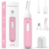 DIKTOYOU 2-in-1 wiederaufladbarer Ohr- und Nasenhaarschneider für Damen, schmerzfreier Nasentrimmer, USB, elektrisch, IPX7, wasserdicht, Augenbrauen, Gesichtshaarentfernung, Nasenpflege, Garget,