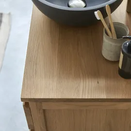 Tikamoon Waschbeckenschrank aus Eichenholz 80 Jacob