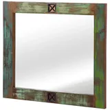 MASSIVMOEBEL24.DE Spiegel Altholz 100 x 88 cm Mehrfarbig