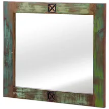 MASSIVMOEBEL24.DE Spiegel Altholz 100 x 88 cm Mehrfarbig