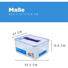 Lock & Lock Frischhaltedose rechteckig blau 29,5 cm x 23 cm x 13,8 cm 6,5 l