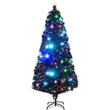 vidaXL Künstlicher Weihnachtsbaum mit StänderLED 180 cm Fiberoptik