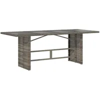 vidaXL Garten Essgruppe 9-tlg. Grau