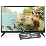 easyfind Travel LED TV 24" Camping (60,96cm, Triple Tuner S2/T2/C Tuner, Grade A Panel, HDMI, USB, PVR Ready, 10-30 Volt, VESA, SRC und Hotel-Modus, CI+ für Pay TV), Schwarz