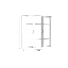 Höffner Highboard ¦ weiß ¦ Maße (cm): B: 151 H: 160 T: 42.0