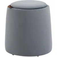 Homcom Sitzhocker 2-in-1 Kunststoff 44 x 47,5 x 44 cm Grau