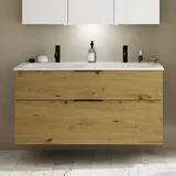 Burgbad Eqio slim Keramik-Waschtisch mit Unterschrank, 2 Auszüge, SHBX122F5662C0001G0200,