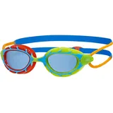 Zoggs Kinder Schwimmbrille Predator, Schwimmbrille, Rot/Grün/Blau/Orange/Tönung, 6-14 Jahre